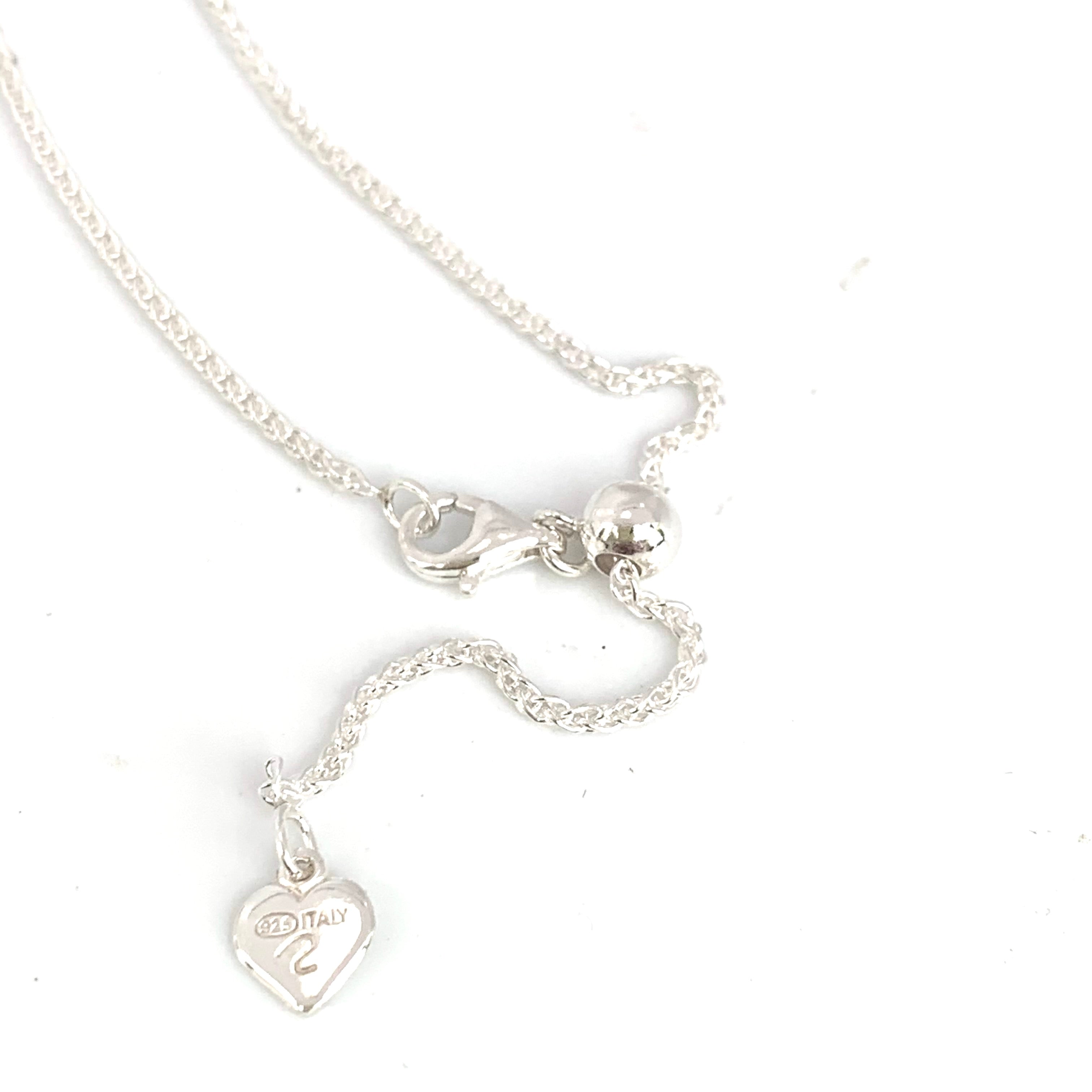 French Auspice Maria Openwork Pendant in Sterling Silver, 27mm