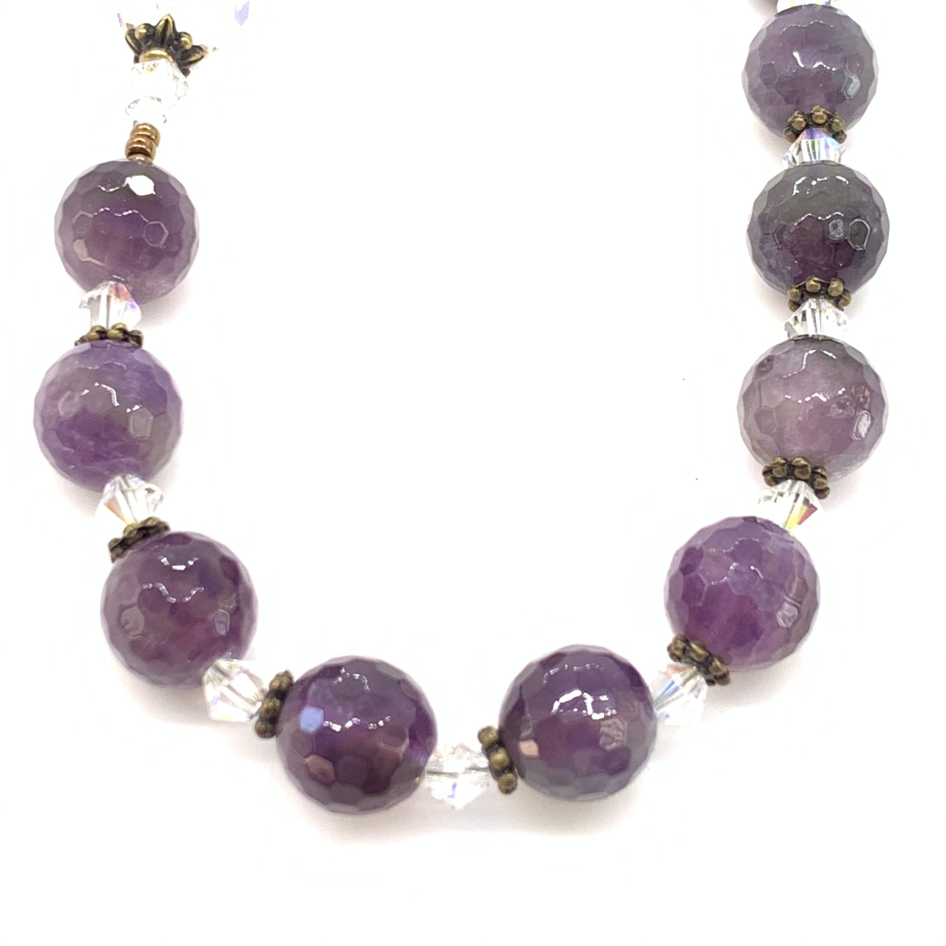 Amethyst and Bronze St. Cecilia Single Decade Rosary