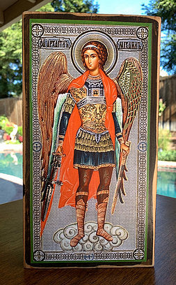 St. Michael The Archangel Icon Block Large