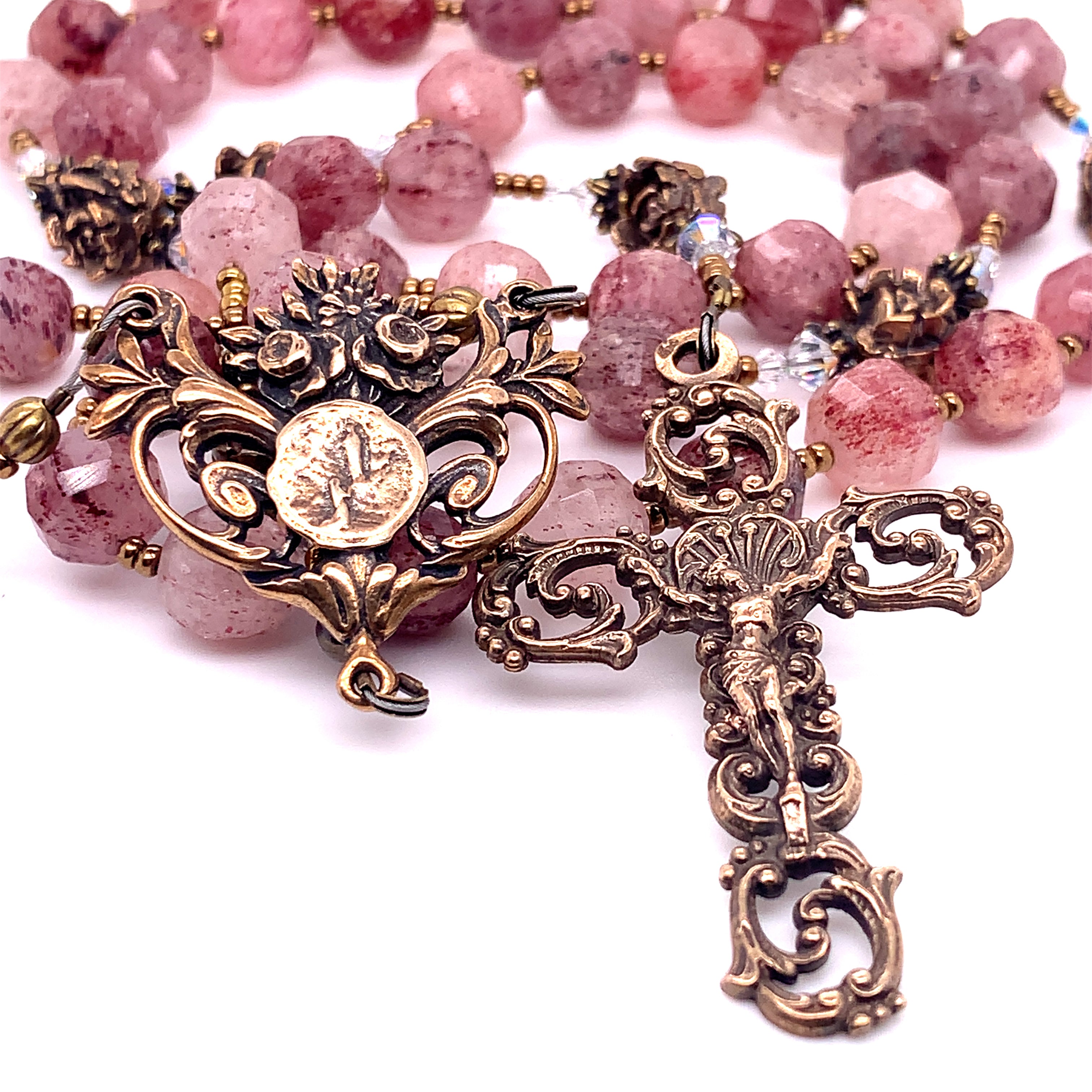 Ostrich Skin Rosary Case: Pink – Mary Immaculate Queen Center