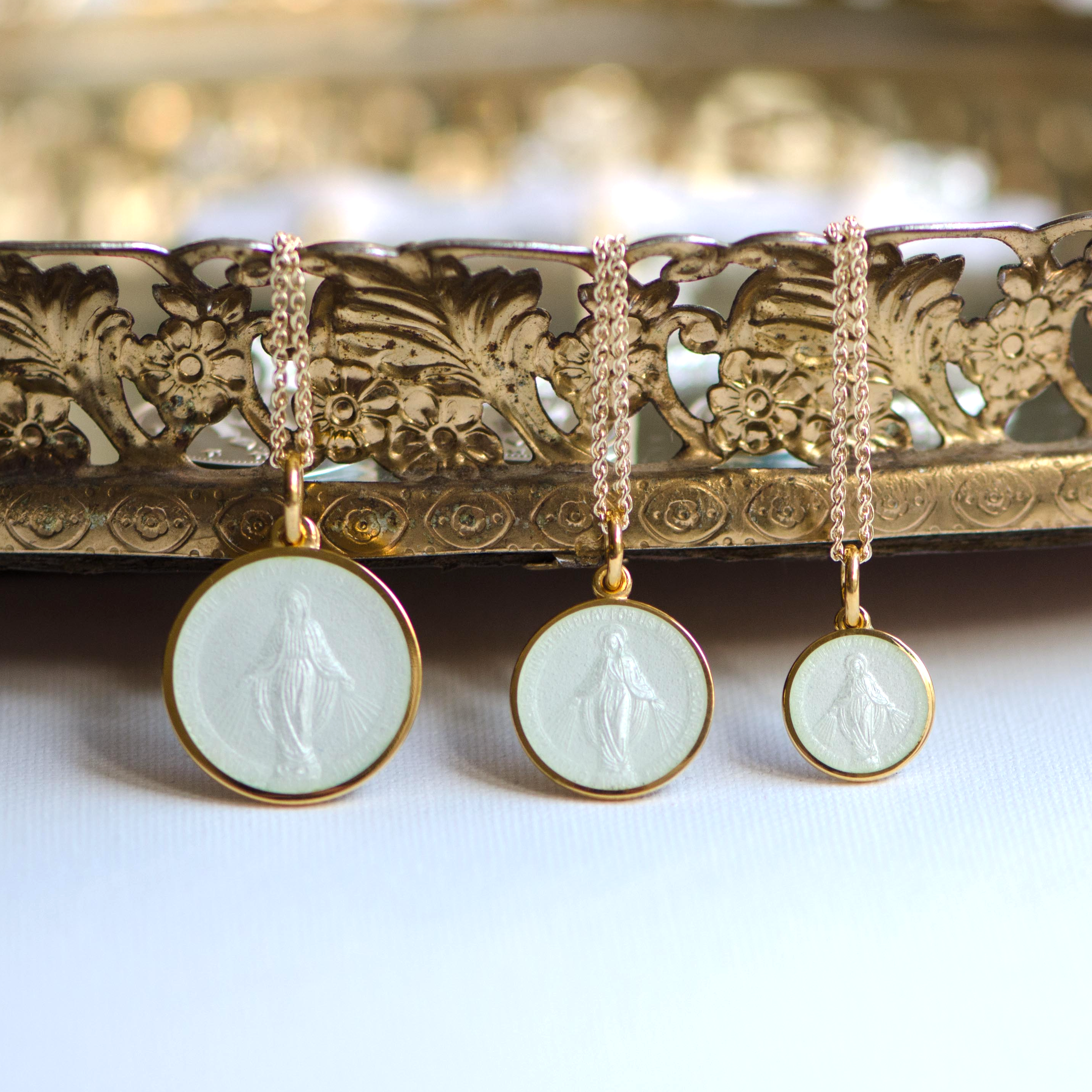 Tiny Miraculous Medal Necklace - Catholic Inspired