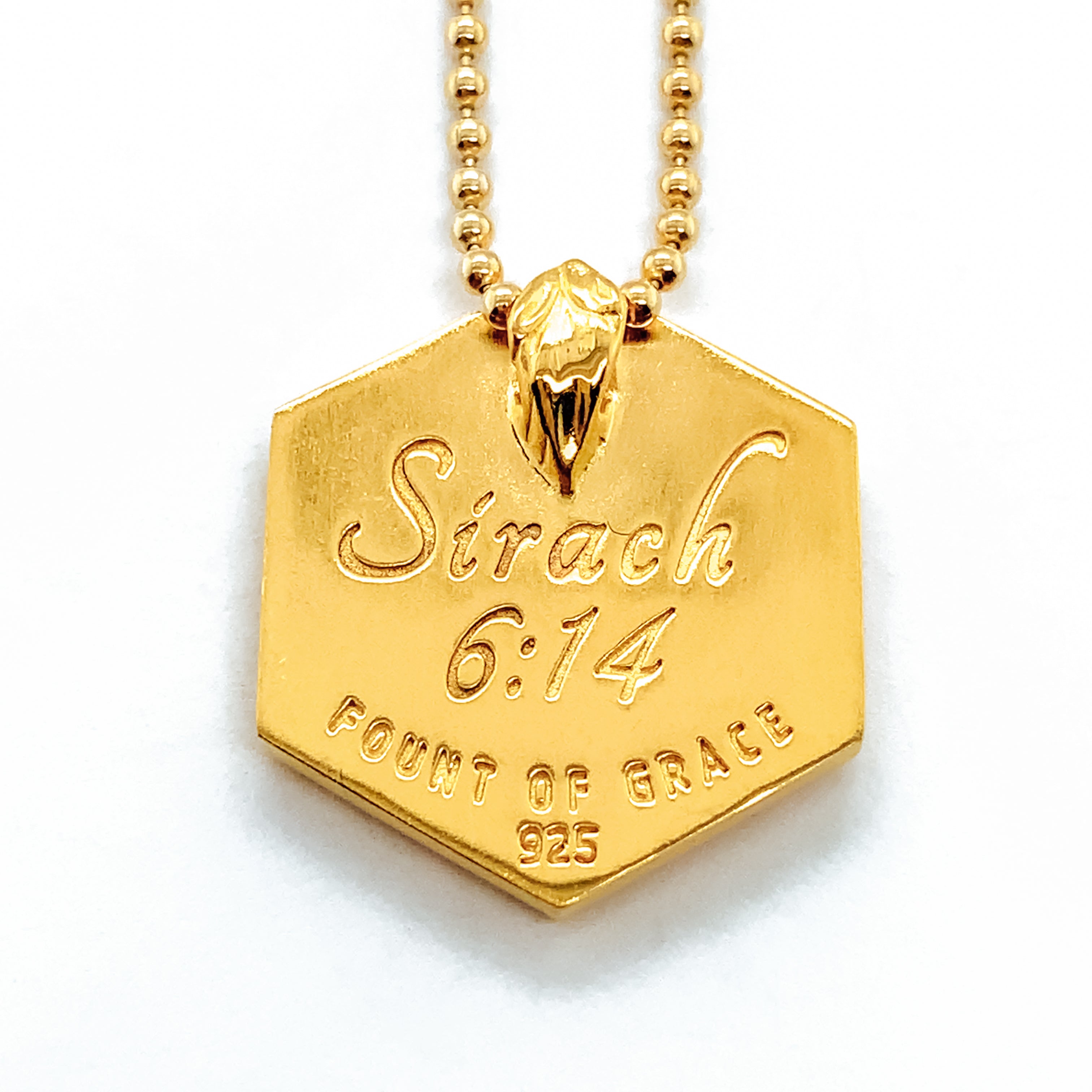 Rose Friendship Pendant in 14k Gold Vermeil, 22mm
