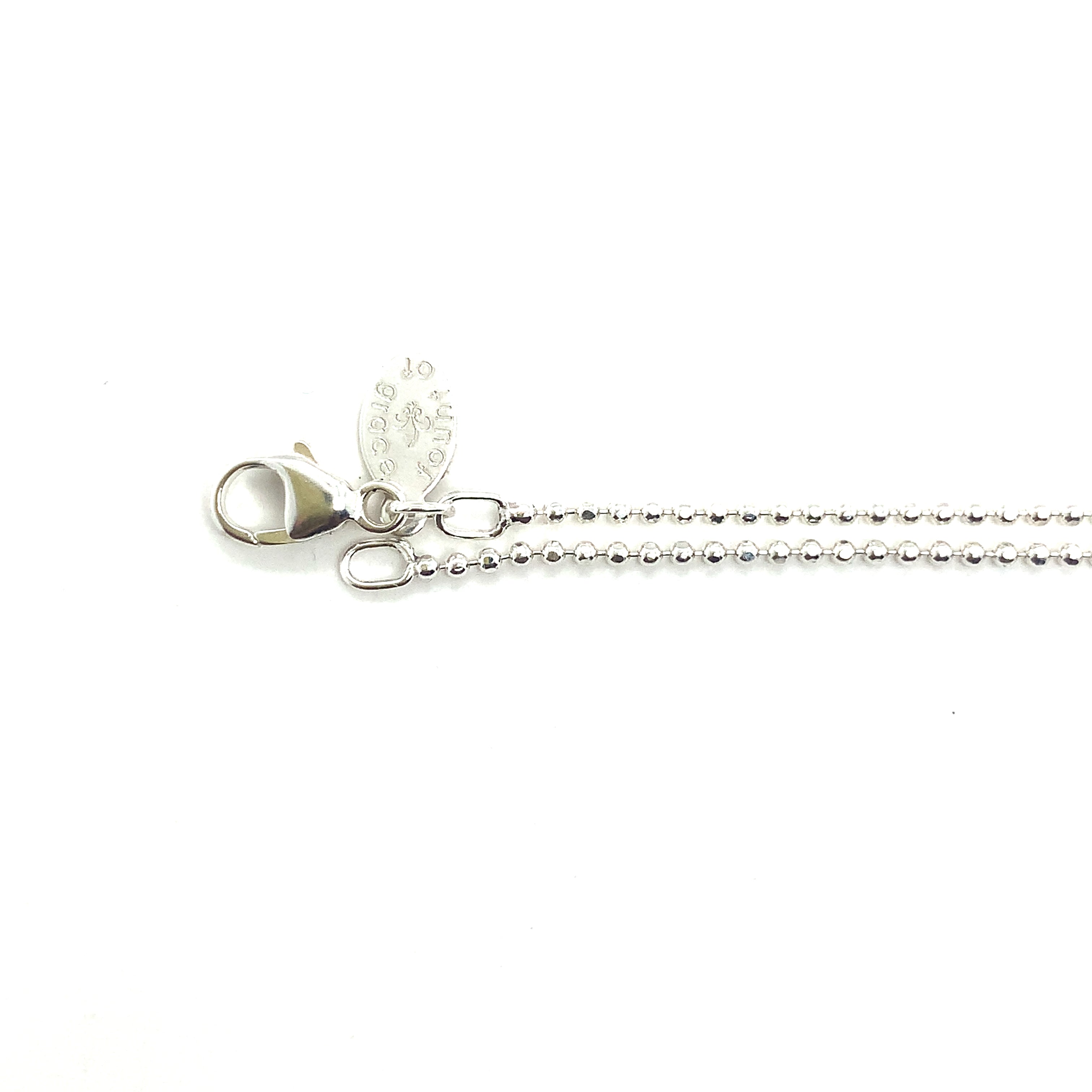 Sterling Silver Diamond-Cut Bead Chain, Adjustable (Two Options)