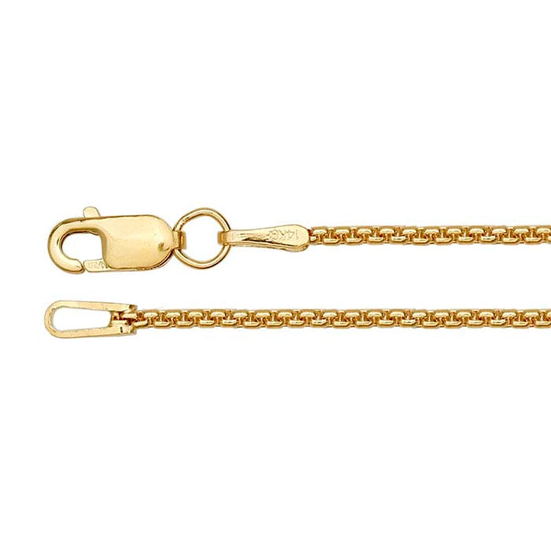 Gold Filled Rounded Box Chain 1.2mm (Select Length)