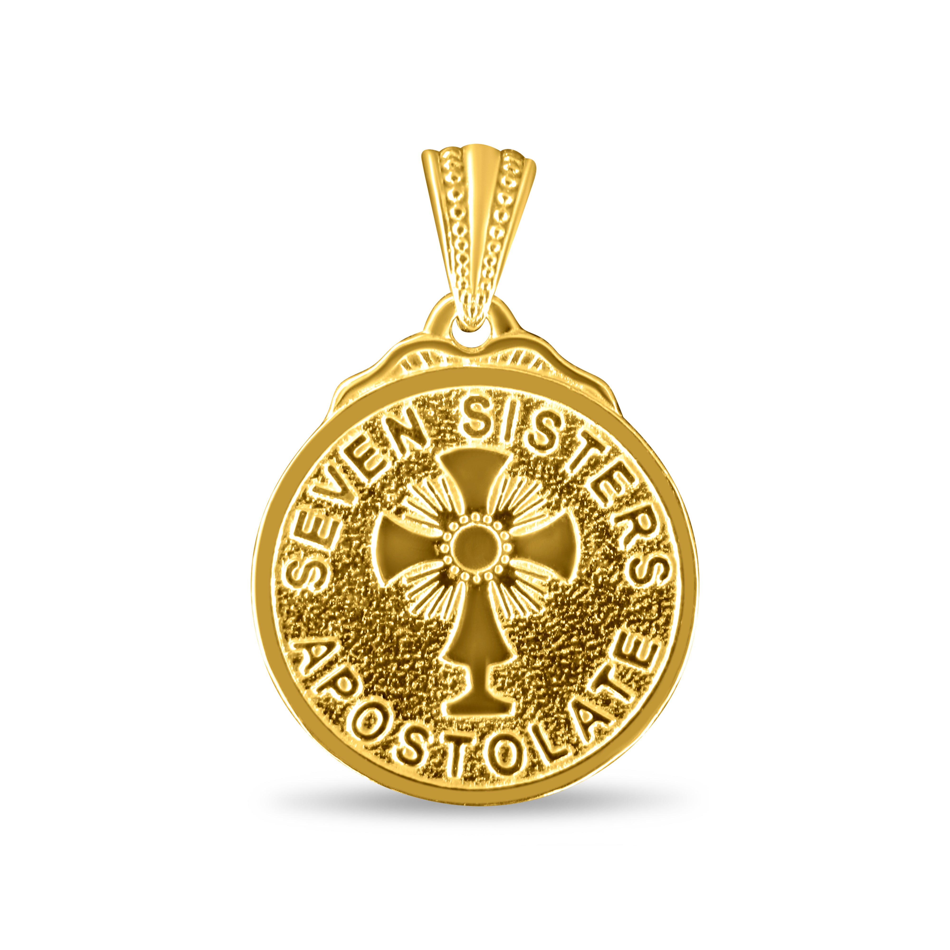 Seven Sisters Pendant, Gold Vermeil Pendant, 18mm or .7" (Without diamond center)