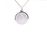 Miraculous Medal in Sterling Silver with White Cream Enamel (3 Sizes)