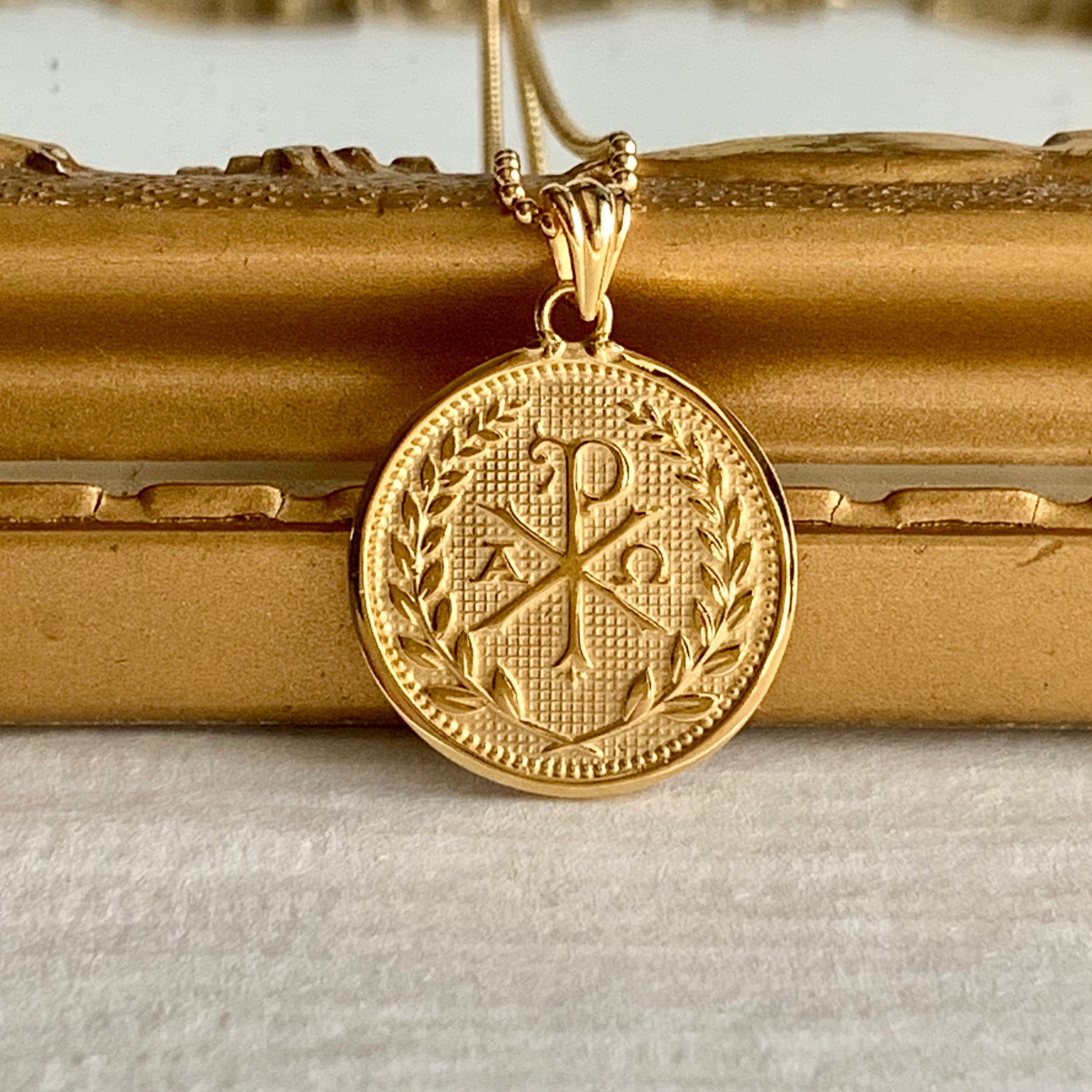 Chi Rho Pendant in 14K Gold Vermeil | Fount of Grace