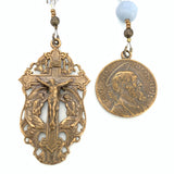 Angel Stone and Bronze St. Joseph and Angels Kneeling Single Decade Rosary