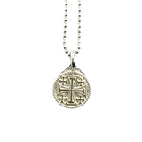 Mini Jerusalem Cross/Kairos Pendant in Sterling Silver, 11mm or .4"