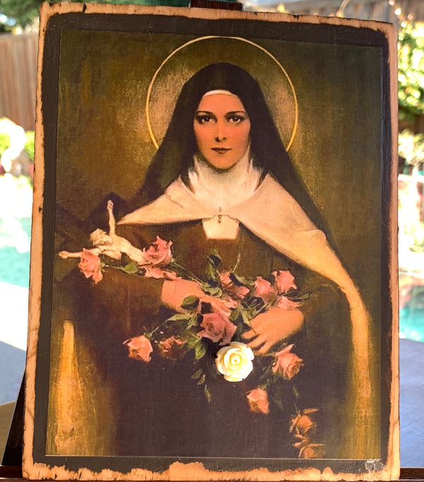 St Therese of Lisieux (the Little Flower of Jesus) Block